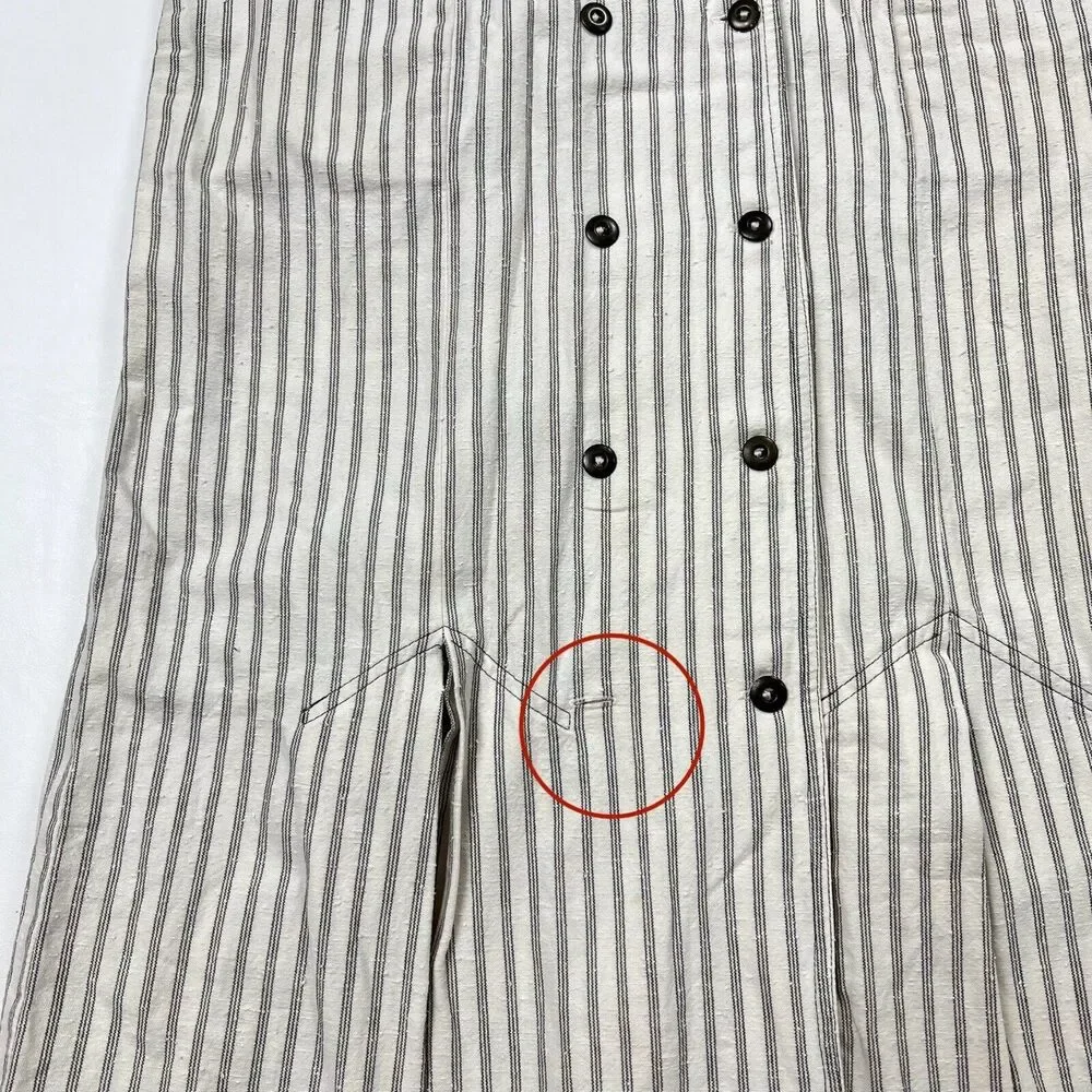 THORNTON HALL Dress VTG 70s New Zealand Button Down Sleeveless Stripe Rare Sz 10